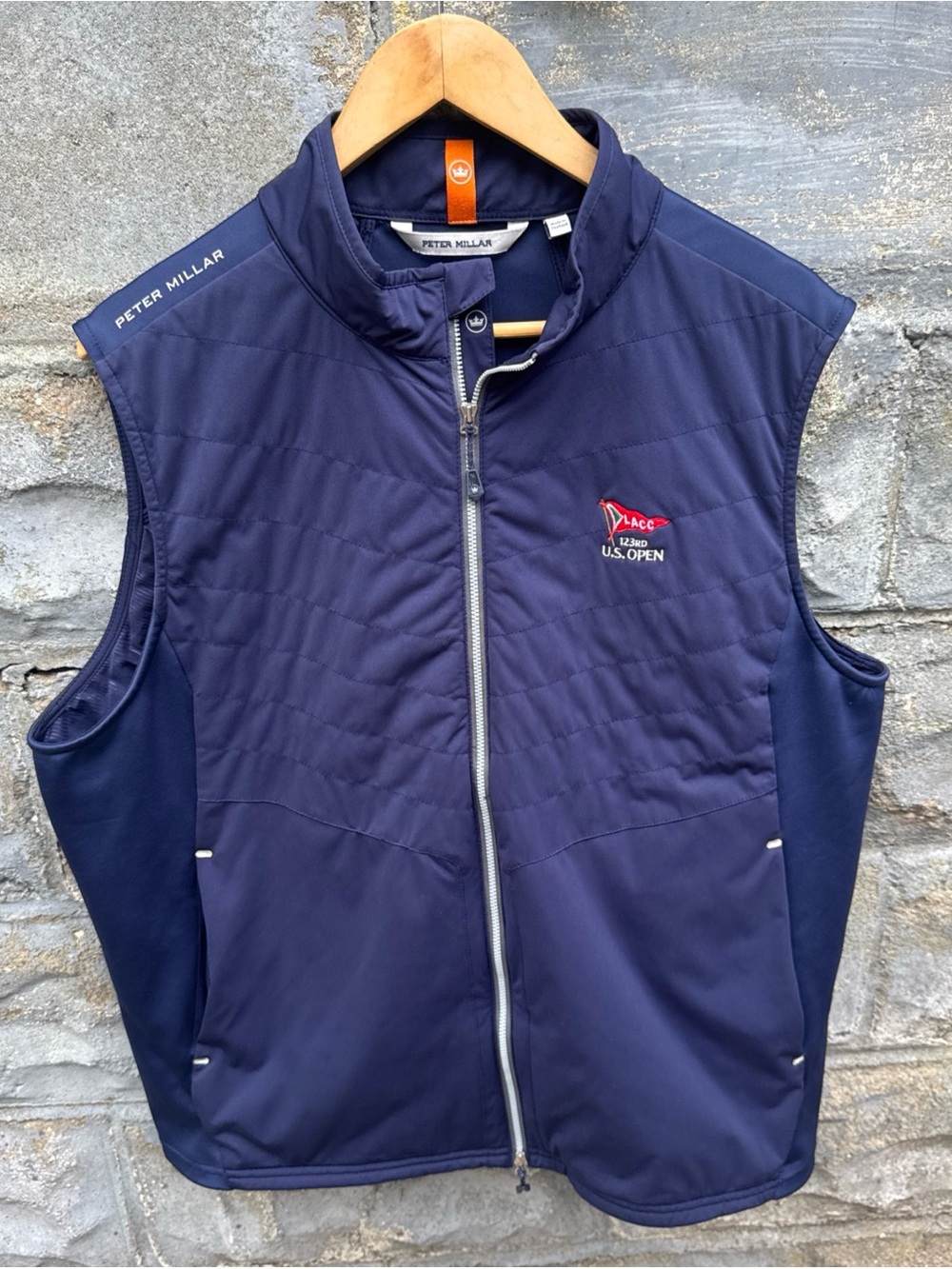 Peter Millar LACC Los Angeles Country Club Vest XL Blue 123rd US Open Fuse Elite